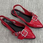 Seychelles  Avanna Slingback Buckle Flats Women Red Pointed Toe Memory Foam Photo 0