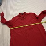 Ralph Lauren Lauren  Red Button Up Long Sleeve Blouse Shirt XL Extra Large Cotton Photo 3
