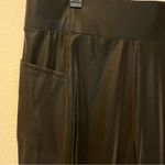 Westbound  Woman Polyurethane Black Leggings, pockets & elastic waistbands, 3XL S Photo 2