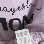 Time‎ And Tru Lavender Worlds Okayest Mom Sweatshirt Size Medium Purple Photo 6