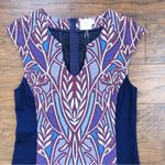 Anthropologie HD in Paris •  Cleo jacquard sheath dress blue ponte knit stretch Photo 4