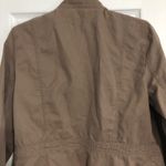 Loft tan brown light weight jacket 100% cotton women size medium outdoor spring Photo 9