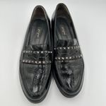 Paul Green Black Patent Leather Studded Loafers Platform Chunky Sole Size 8 Photo 1