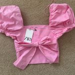 ZARA Pink  Top Puff Sleeve Photo 1