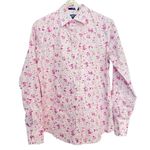 Lands' End No Iron Supima Cotton Button Down Shirt Floral Western Womens 2 XS Photo 1
