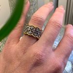 Beautiful 2 tone gold filled silver/gold zirconia ring Silver Photo 3