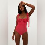 Beach Riot  Dede‎ Lurex Tie Shoulder One Piece Underwire Swimsuit  Large Photo 7