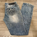 Y2k‎ Premiere By Rue 21 Low Rise Skinny Jeans Light Wash Distressed Size 5/6 R Blue Photo 0