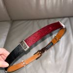 Brighton  Leather horse Hair Colorblock Belt Size 30 Photo 2