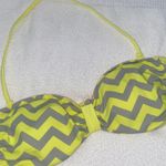 PINK - Victoria's Secret PINK Victoria’s Secret Neon Yellow and Gray Chevron Bikini Top Photo 8