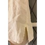 Liz Claiborne Lizsport Women's 100% Linen Short Sleeve Button Shirt Size M Cream Photo 3