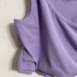 Free People NWT  Womens Tank Top Summer Lilac Strappy Ribbed Crop Size Medium Photo 4
