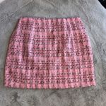 iii Tweed Wool Blend Mini Skirt Womens Sz S Pink New Side Zip Photo 1