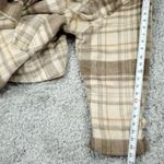 Free People Highlands Wool Plaid Double Breasted Peacoat Brown Size XL Oversized Photo 7