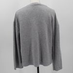 ZARA Medium Fleece Ribbed Pullover Sweatshirt Sweater Boxy Grey Long Sleeves Photo 2