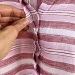 Marc New York  Women's Pink Striped 100% Linen Top Size M Photo 5