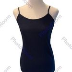 a.n.a NWT . Navy Blue Adjustable Spaghetti Strap Body Con Tank Stretchy Small Photo 0