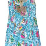 Lilly Pulitzer Dress Janice Shift Gold Mini Beach You Gotta Regatta 4 EUC Photo 0