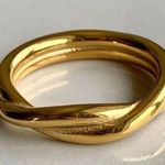 Gold Ring, Twisted Ring Gold, Stacking Ring Photo 3