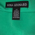 Nina Leonard V-Neck Chiffon Overlay Top Bright Green size 1X NWT Photo 7