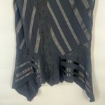 EXPRESS Y2K Lace BlackSkirt Vintage Satin Skirt stripped Disco Black Goth Fairy Mermaid Photo 6