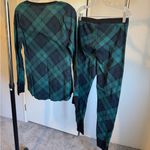 Old Navy Thermal Pajamas Set Navy/Green/Black Plaid size Large Photo 1