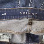 White House | Black Market WHBM skinny ankle jeans Beaded Embroidered flowers sz 8 Photo 4