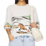 Daydreamer Running Horses Oversized Crewneck Size S New without Tag MSRP $124 Photo 3