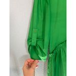 Taylor Tillman Cammie Ruffle Shirt Mini Dress Kelly Green Size Medium Photo 5