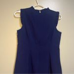J Crew Factory Navy Ruffle Neck Suiting Dress Office Business 2 Petite NWT Blue Size 2P Photo 11