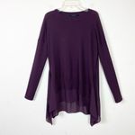 ALLSAINTS Purple Libby Crewneck 100% Merino Wool Long Sleeve Tunic Sweater Sz S Photo 2