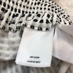 Nine West π high rise wide leg knit gingham jacquard pull on pants black white Photo 10