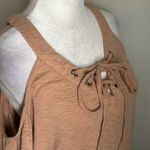 J.O.A. Women’s Cold Shoulder Lace Up V-Neck Bell Sleeve Top Photo 2