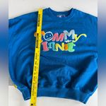 Tommy Innit Cobalt Blue Heavyweight Cotton Patch Letter Logo Vintage Sweatshirt Size M Photo 4