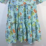 a.n.a  Short Sleeve Empire Waist Cotton Floral Simple Boho Dress Size XS Photo 3