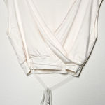 Travis Mathew Dwelling Tencel Wrap Crop Top Ivory Women’s Large Photo 0