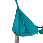 Mara Hoffman Astrid Caraibi Teal Blue Triangle Bikini Swimsuit Top Size L Photo 2