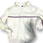 Revolve Monrow Relaxed Button up Blouse In Chalk Long Sleeve Size Medium White Photo 3