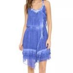 Free People Asymmetrical Tie Dye Dress Blue Sleeveless Boho Festival Size XS Photo 1