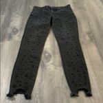 BLANK NYC  Pearl Embellished Frayed Hem Skinny Jeans Photo 2