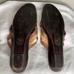 Carrini Brown And Tan Slip On Sandal Size 9 Photo 4