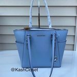 Michael Kors Pale Blue Charlotte LG Top Zip Tote Photo 2