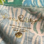 Lilly Pulitzer  XS aqua & green three-button floral print roll tab sleeves dress Photo 5