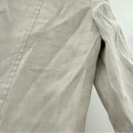 Helmut Lang  Gray Moto Jacket Women’s Size 2 Linen Blend Asymmetric Button‎ Photo 8