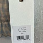 Love Shack Fancy Top Breonna Puff Sleeve Gingham Crop Top in Blue Patriot Sz 0 NWT Photo 14