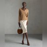 Quince  100% Washable Silk Slip Skirt in Champagne Size Small Photo 1