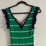 Anthropologie Daily Practice Dress Midi Sweater Green Stretch Preppy Size Small Photo 5
