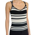 Jones New York Suit Black & White Striped Knit Tank Top – Size 10P Photo 0