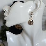 Gold Brooch Pin / Pendant Necklace with Earrings Set Photo 10