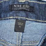 Nine West Womens Dark Denim Blue Jeans Size 14 31 Bling Flap Pockets Hi Rise Photo 4